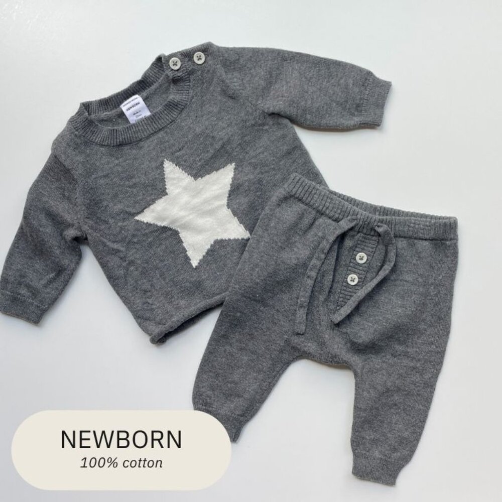 Nordstrom Star Intarsia Pullover & Pants Set (Newborn)
